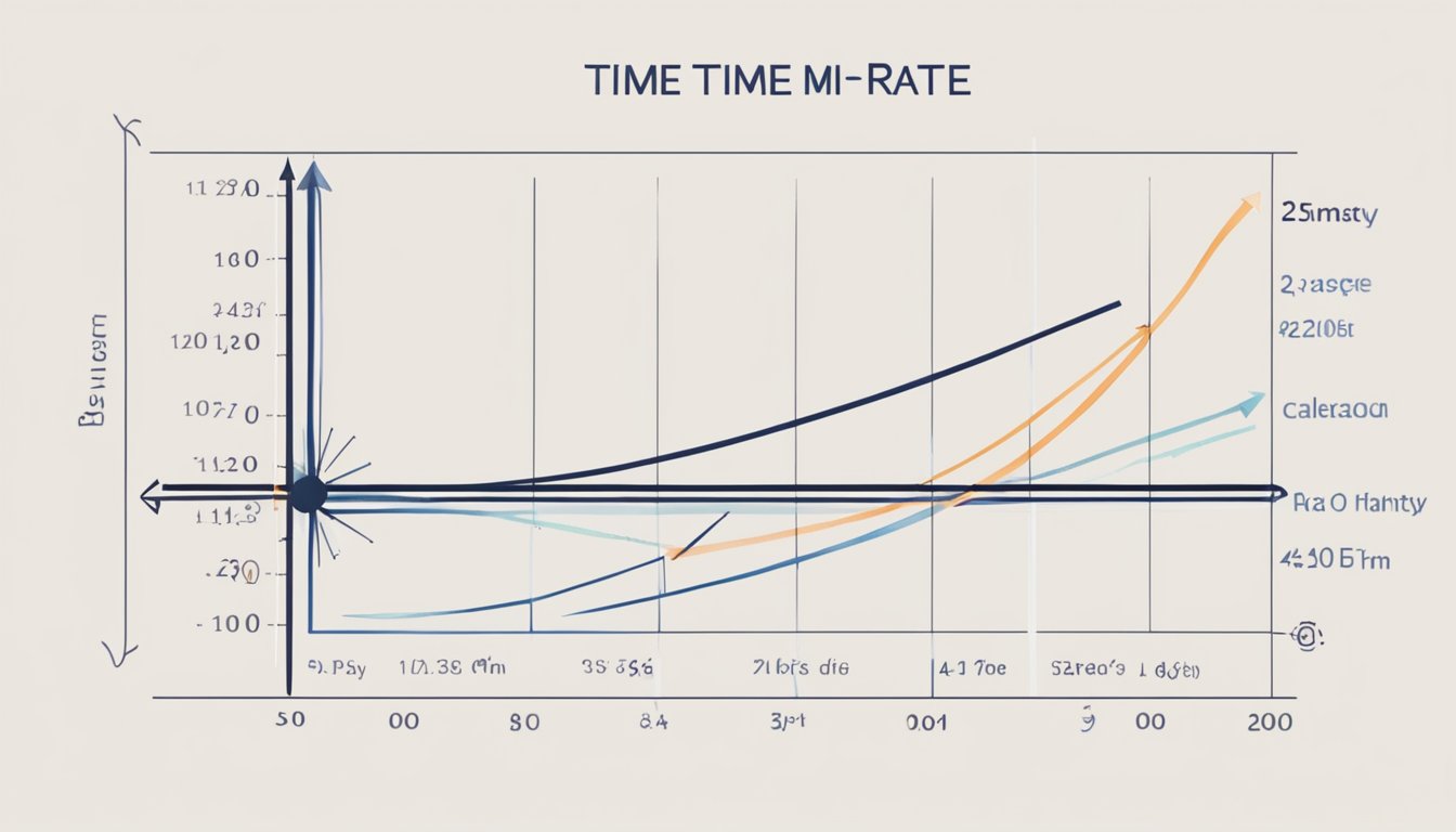 Graph showing various increasing trend lines on axes.